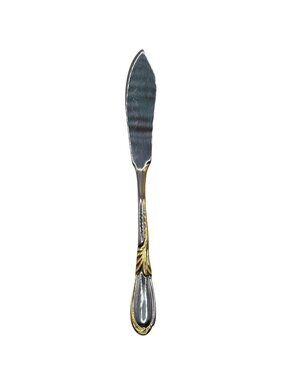 Retroneu Linda Stainless Steel & Gold Accent Master Butter Knife flatware